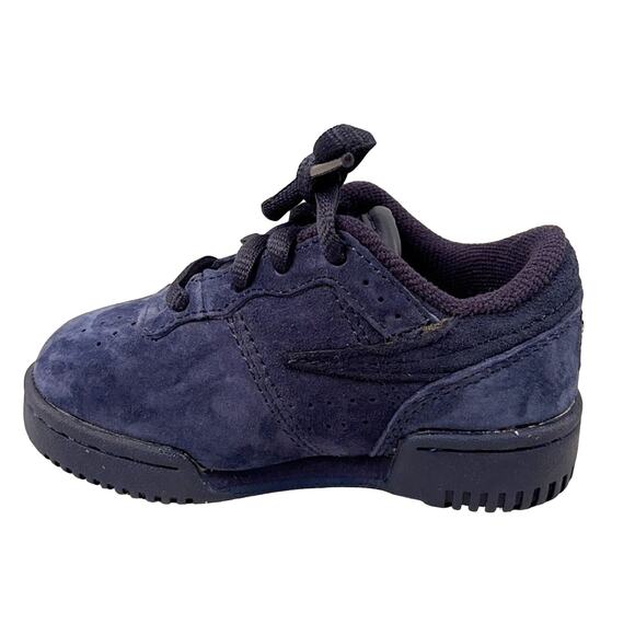 FILA Fitness Premium Blue Suede Baby Sneakers Size 5 - Picture 2 of 10